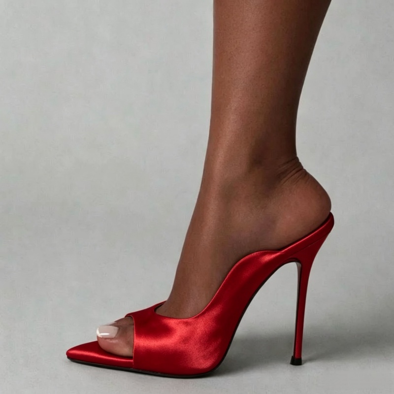 MKKHOU Fashion Pumps New High  - Slip Dress Satin review and price