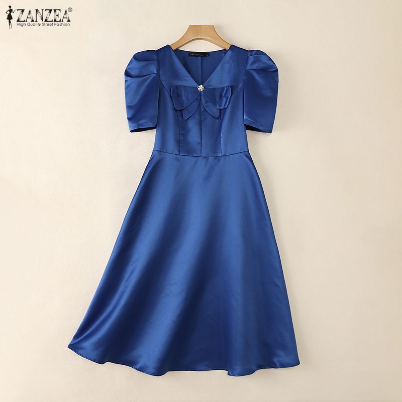 ZANZEA Women's Elegant Satin S - Robe Silk Women review and price